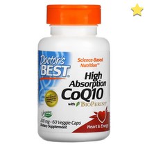닥터스베스트 코큐텐 CoQ10 바이오페린 함유 200mg 베지캡슐 60정