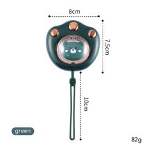 휴대용 미니손난로 충전식 보조배터리 핫팩 난로 여행용 핸드워머, green