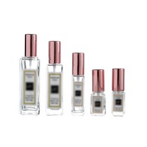 실버 로즈골드 블랙 긴 사각 향수 공병 유리 스프레이 용기, 1.실버-30ml