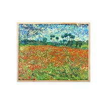 세계명화 편백나무액자 -중형[양귀비들판], 단품