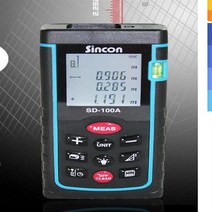 신콘 SD100A 레이저 거리측정기 전자 줄자 거리 계측기 수평계 거리계산기 레벨기 워킹카운터 면적 체적 관공서 산업용 건축 디지털줄자