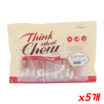 퍼피아이 띵크 어바웃 츄 비스켓 사사미 240g x 5개 강아지간식, 1팩