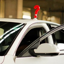 차량용 새싹 물음표 악마뿔 3D입체 포인트 스티커, 04. 느낌표 (옐로우), A TYPE