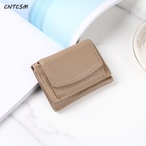 CNTCSM 심플 여성 지갑 숏 멀티 카드 3단 대용량 디가우징 제로 지갑 여