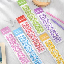 리본 컨페티 스티커 홀로그램 다꾸 폴꾸 인스 포꾸 키치 다이어리꾸미기, 6.그린 (ST-970)