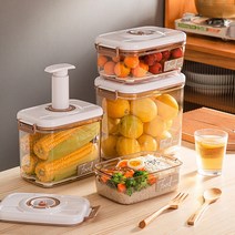 진공 밀폐 용기 직사각 정사각 용기 펌프 세트+에어펌트, 4.6L*2