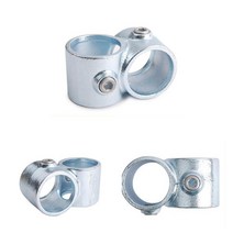 무용접 파이프 구조물제작 수평 수직 연결 161 클램프 간편조립 볼팅핸드레일, 40A 48.3mm 실버