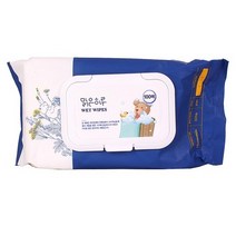 맑은하루 물티슈 캡형 100매 10팩, 70매x10매