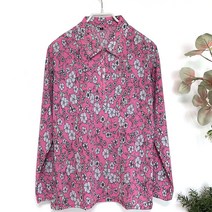 국민할매 할머니옷 간절기 봄여름 팬지 긴팔 카라 티셔츠[DAS_SK06] 춘추티셔츠 요양원옷