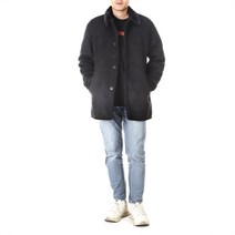뽀글이 믹스 인조 무스탕 남성 하프 코트