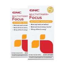 GNC 멀티 종합 비타민 미네랄 플러스 포커스 브레인 헬스 120정 X 2팩