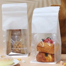 베이커리종이비닐봉투 도넛 빵 선물 지퍼식 투명창
