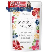 [에쿠올 럭셔리 배합] 에쿠오르퓨아 이소플라본 42mg 에쿠올 국내 제조 90일분 180립 비타민 B6 사프리 대두 이소플라본 미용 α-리포산