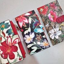 가방나라 에나멜 꽃무늬 핸드폰케이스 지퍼형 전기종케이스