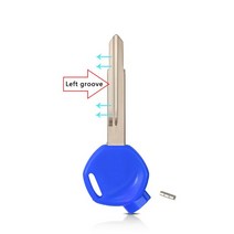 혼다 오토바이 순정 블랙5Pcs 혼다 100 125 150 CC 스쿠터에 대 한 Uncut 오토바이 점화 키 자석 도난 방지, 06 Left Groove Blue