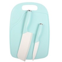 세라믹칼 정육칼 일본 독일 명품칼 중식칼 장미칼세라믹 칼 세트 부엌 과일 칼 세 조각 멜론 대패 도마 슬, 02 lue