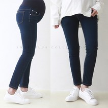 스위트플러스 스티치 슬림일자 데님팬츠 임부복