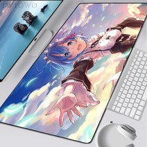 컴퓨터책상 게이밍책상 사무용책상 Re Zero 마우스 패드 게이머 대형 맞춤형 컴퓨터 HD 데스크 매트 천연, 04 4