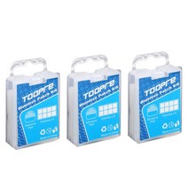 Toopre 3Pack 자전거 타이어 패치 펑크 수리 키트 자전거 튜브 펑크 고무 패치 자전거 내부 튜브 용 Glueless Patche, 하나, 투명한 색상