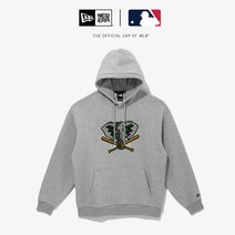 뉴에라 AP 13338687 MLB 쿠퍼스타운 부클레 오클랜드 애슬레틱스 후드 헤더 그레이, 없음