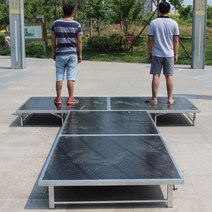 간이무대 조립식 성가대 단상 연주회 행사, 1.28m x2m 폴딩보드 고정폴딩다리