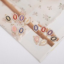 짱패브릭 메탈 마리아 큐빅 팬던트 참장식, Y, 블랙