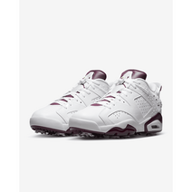 조던 6 레트로 로우 골프화 화이트 앤 보르도 DV6796-116