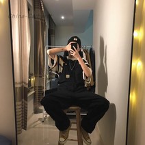 빈티지 청바지 카하트 클래식 와이드 루즈핏 멜빵바지 여성 VINTAGE 옛적 하고 있다 카고 목줄 데님 4905198331