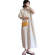 데이홀릭 애니 백리본 퍼프 롱원피스