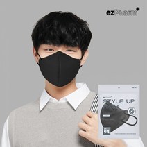 이지팜 KF94 스타일업마스크 대형 제트블랙30매(5매씩6개입), 단품, 단품