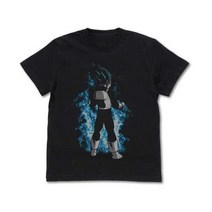 COSPA 드래곤볼 초 초사이어인 블루 베지터 티셔츠 BLACK XL사이즈