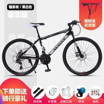 입문용 27.5인치 카본 21단 27단 30단 자전거 MTB 산악 자전거, 26인치, 워 호크 - 블랙 실버 - 플래그십 - 스포크 휠
