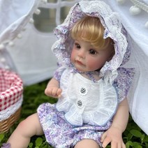 리본돌 베렝구어 아기인형 실제체중 모발이식 인치 이미 완성 된 인형 다시 태어난 153, 55cm