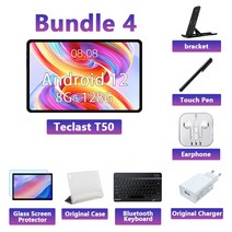 TeclastT5011인치2K태블릿 안드로이드12 2000x1200 8GBRAM UNISOCT616옥타코어 4G네트워크 C타입 고속충전, 06JP, 04128G번들4
