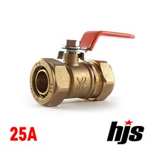 HJS 황동 엑셀 밸브 25A (XL 신주 25mm 유니온 카프링 직수 커플링 카플링), 1개