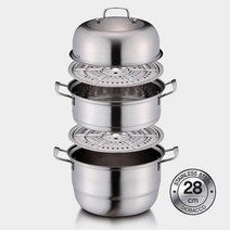 IH스텐 3단찜솥 28cm 대형찜기
