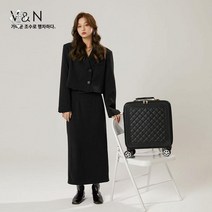 세트 디자인 화장품 캐리어 복고풍 레트로 여행가방 기내용 가죽 퀼팅 고급 소형