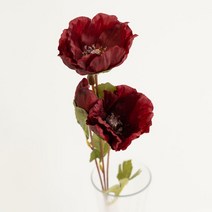 메종드노르딕 프리미엄 꽃 조화 2p, 양귀비 딥레드