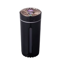차량용가습기휴대용 300ml 초음파 가습기 USB 자동차 공기 청정기 미스트 메이커 포거 다채로운 LED 야간, 02 Black