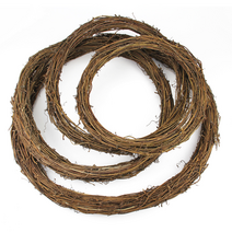 한소픈 원형 리스틀 나무리스 인테리어 조화 리스 만들기, 20cm