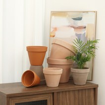 데로마 바소 이태리 토분 테라코타 빈티지 인테리어 도자기 화분, 그라파이트, 17호(화분단품)