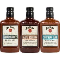 Jim Beam 짐빔 바베큐 소스 3종팩 (스모키바렐 메이플 버번 써던탱) 510g