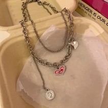 작은 하트 목걸이 짧은 체인 하트 펜던트 목걸이 선물 민족 보헤미안 초커 목걸이 도매