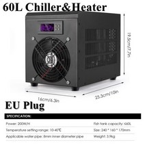 어항 용품 180 수족관 물 냉각기 60 물고기 탱크 히이터 체계 1040 ℃ 일정한 온도 장치 지속 냉각139816, EU Plug 220V 2_CHINA