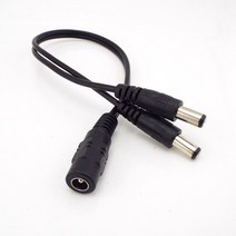 콘넥터 접속자 전선연결단자 dc커넥터 2웨이 DC 전원 어댑터 케이블 5.5mm x 2.1mm 1 수 암 분배기 커넥터, 01 1 female to 2 male