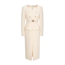 데코 더블 버튼 페플럼 자켓형 원피스 DCOWB2304W