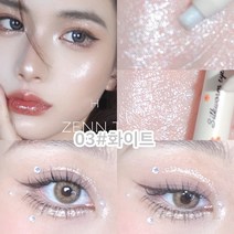 MINSHZEE 리퀴드 글리터 섀도우 쥬얼 포텐 아이라이너, 화이트 *1, 1개