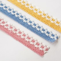 컬러 꽃담 레이스 (1마/90cm) 3color, 파랑 [20425]