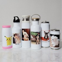 핸드디자인 포토텀블러/기념일/생일선물/주문제작/가정의날/어버이날/어린이날/사진제작/물병, 빨대텀블러500ml(화이트)