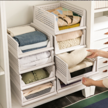 알뜰살림 NEW 접이식 슬라이딩 리빙박스 2개, 높은형 2P